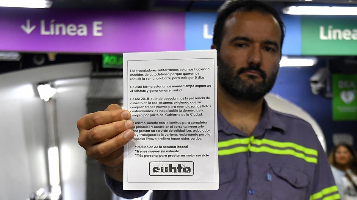 Los trabajadores del subte paralizan el servicio, esta vez en las líneas D y E