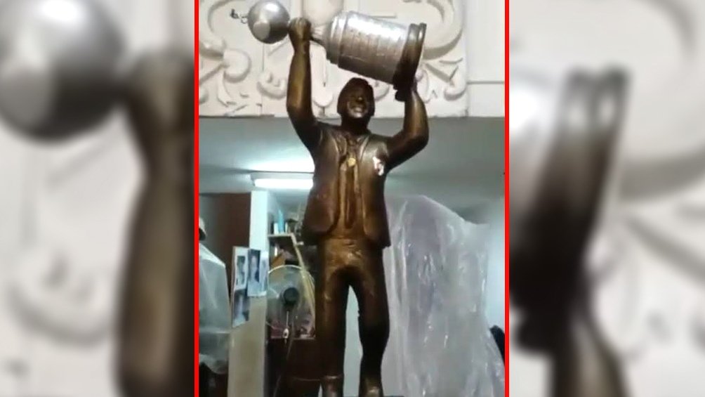 La estatua de Marcelo Gallardo que ser descubierta el 25 de mayo en el Monumental