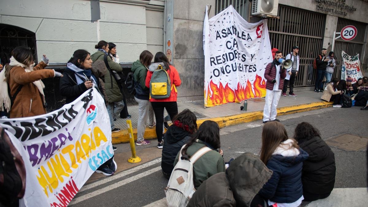 Los trabajadores denunciaron la situacin crtica en la que se encuentran Foto Camila Godoy