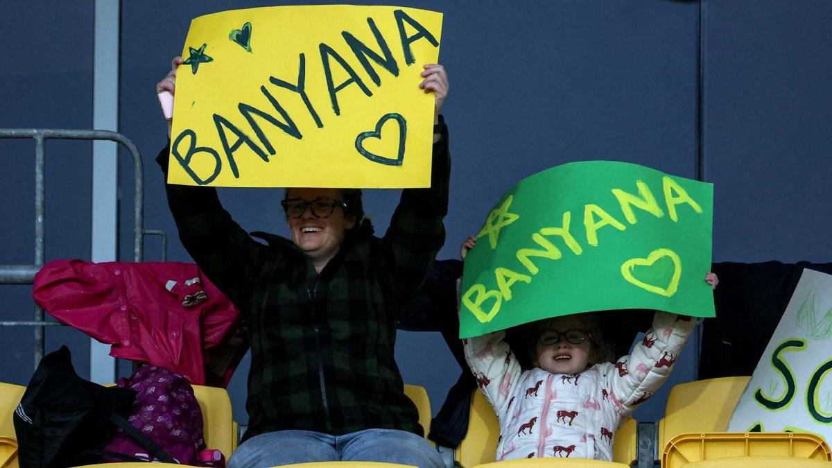 Las Banyana Banyana Las chicas en zulu nombre de la seleccin femenina sudafricana Foto AFP