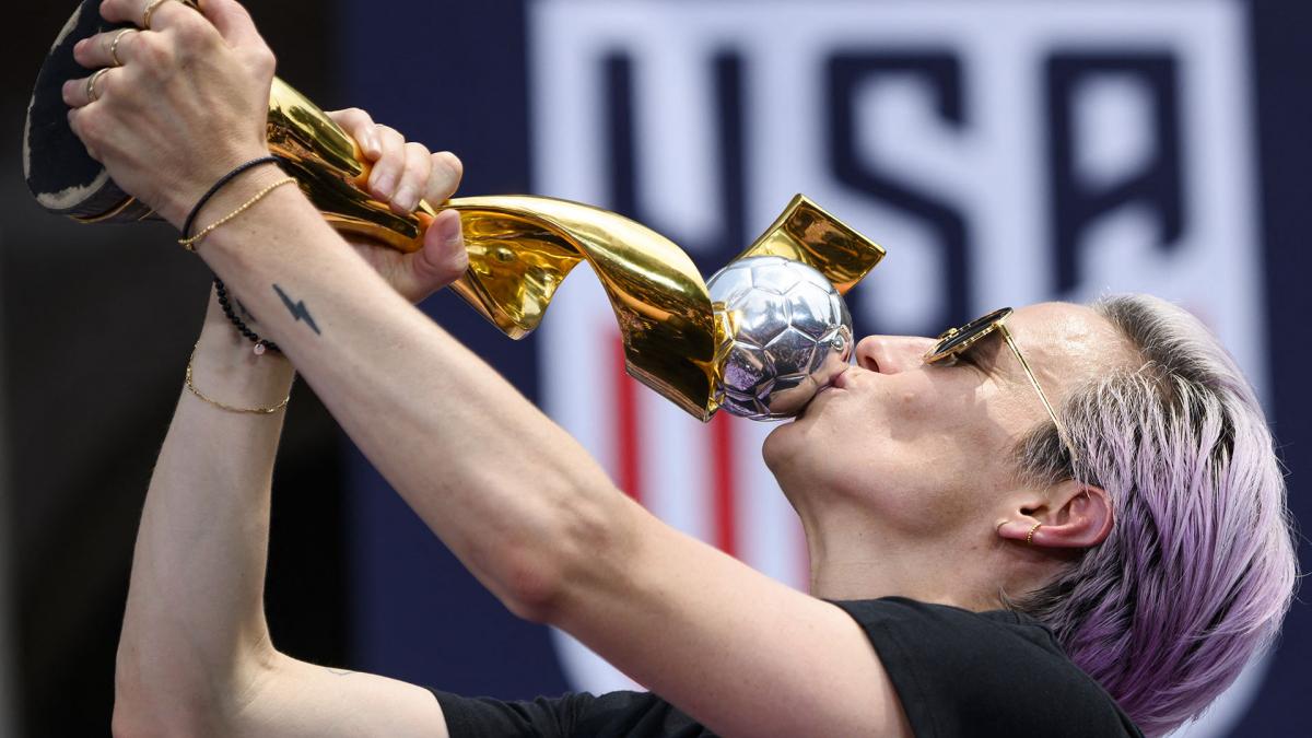 La histrica Megan Rapinoe capitana y smbolo de Estados Unidos en la lucha por la igualdad Foto AFP