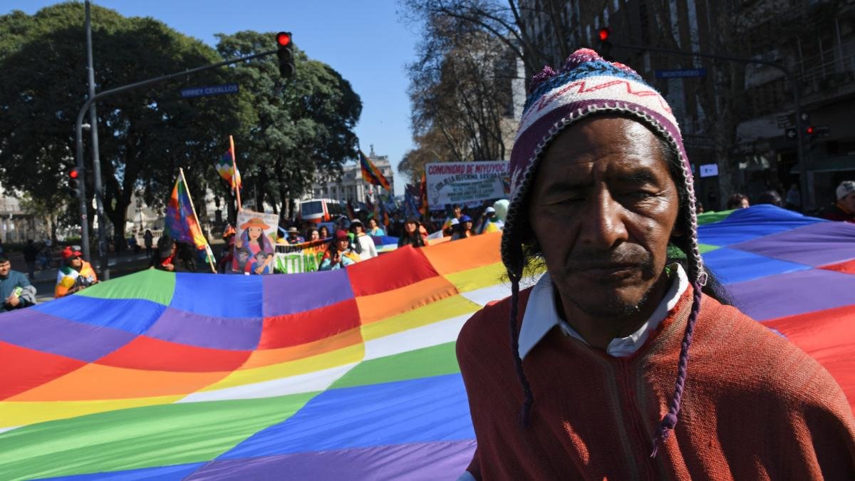 El Tercer Maln de la Paz march hasta Buenos Aires para reclamar la inconstitucionalidad del texto normativo Foto Archivo