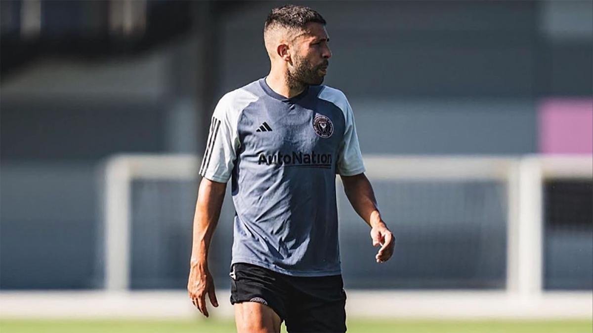 Jordi Alba en el entrenamiento de Inter Miami