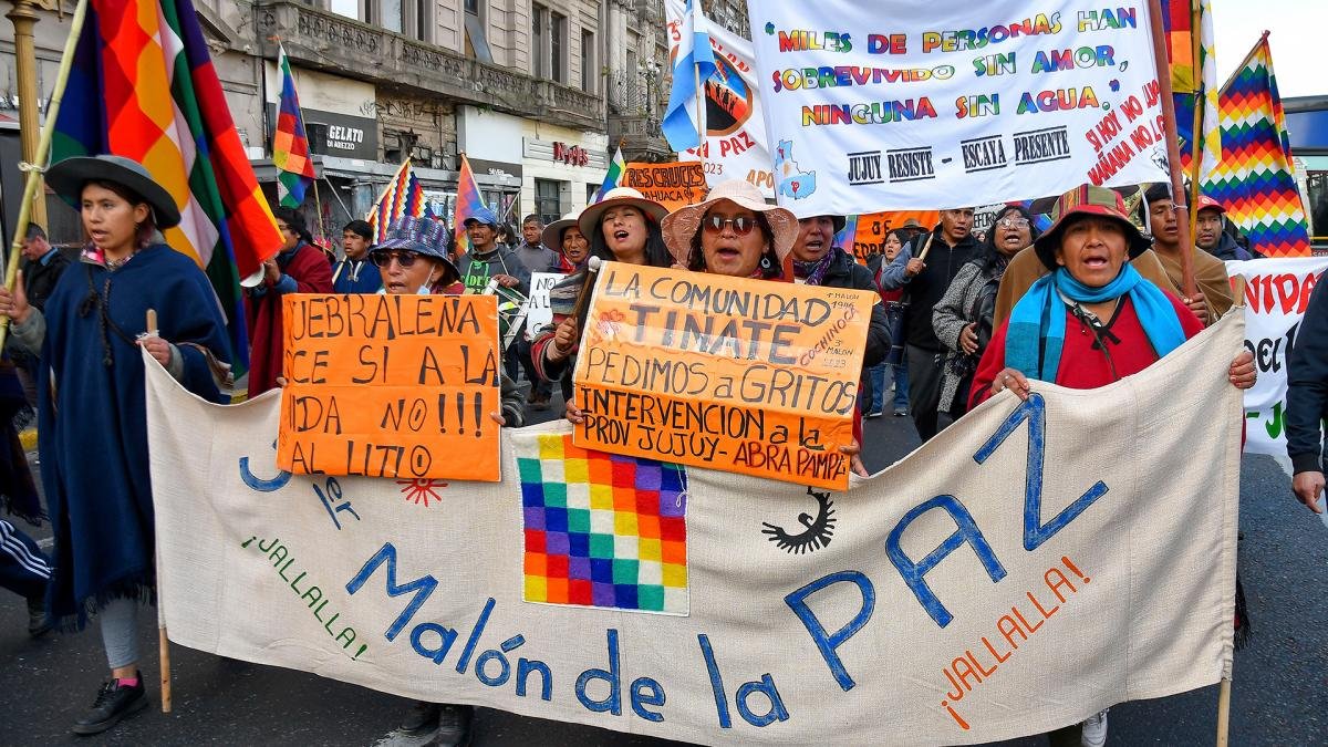 La columna del Tercer Maln de la Paz parti el pasado 25 de julio desde diversas localidades jujeas de la Puna Foto Eliana Obregn