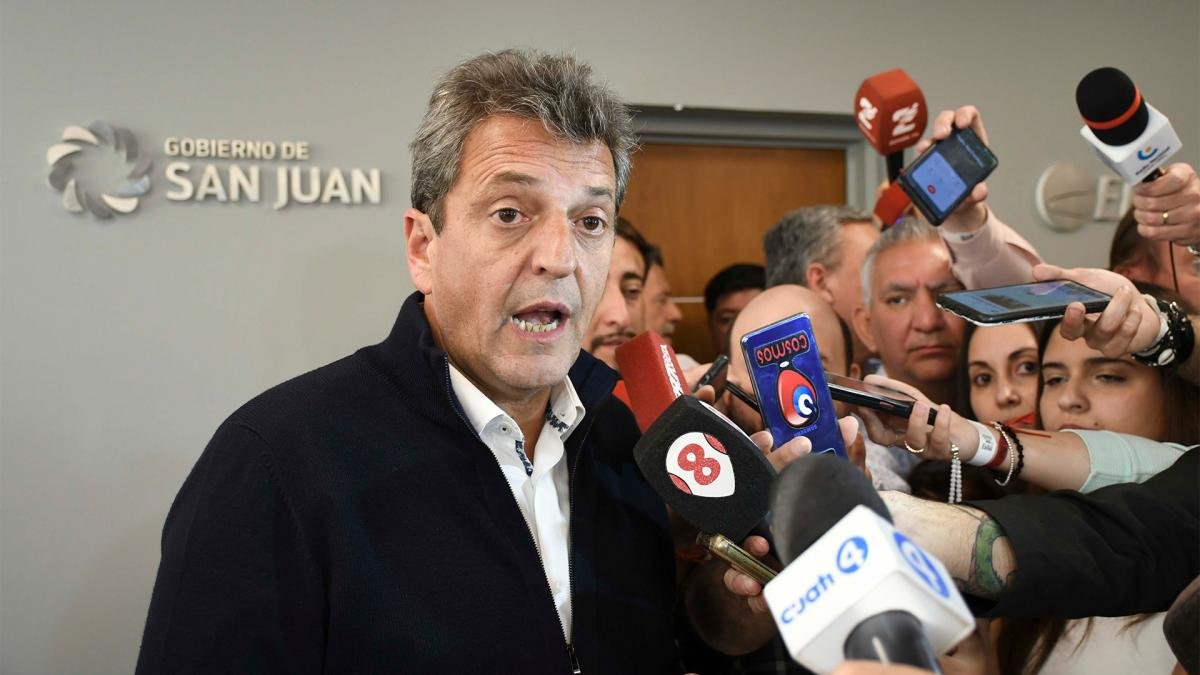 Massa consultado por medios sanjuaninos Foto Rubn Paratore