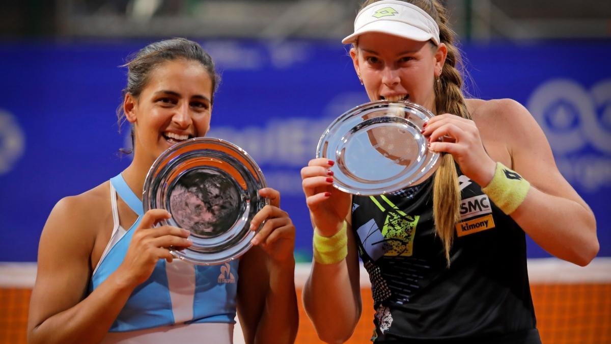 Lourdes Carle y Despina Papamichail campeonas de dobles del WTA Argentina Open Foto X ArgentinaOpen
