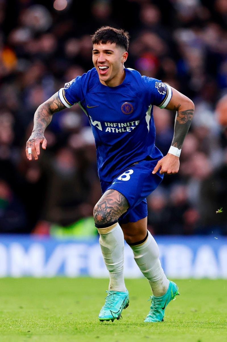 Enzo Fernndez debut por duplicado en el gol para Chelsea