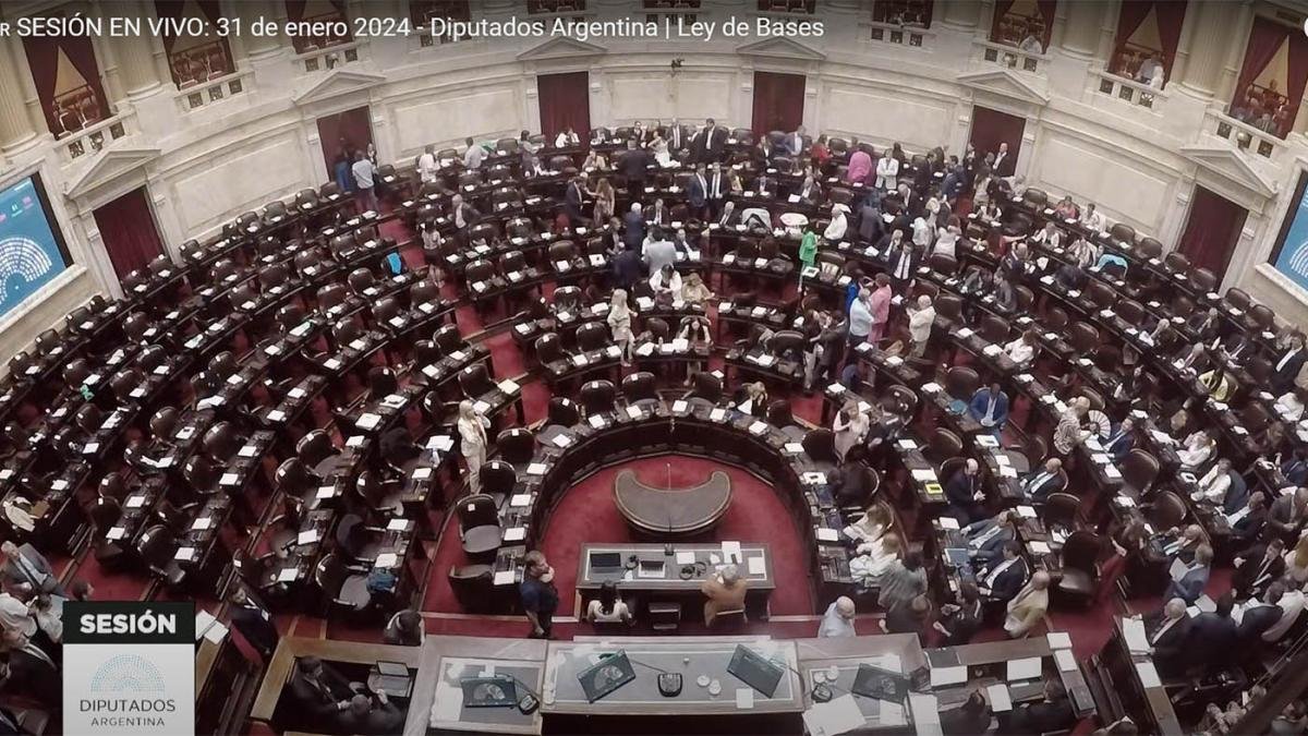La Cmara de Diputados debate desde este mircoles la ley Bases enviada por el Poder Ejecutivo Foto Captura de TV