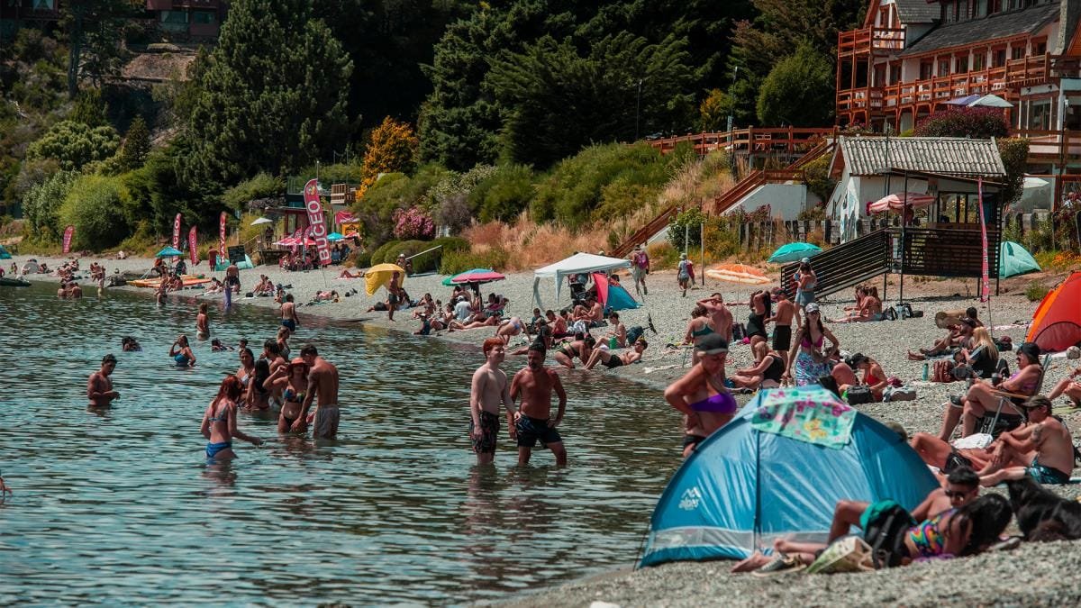 Ocho playas lacustres de Bariloche para resistir la ola de calor