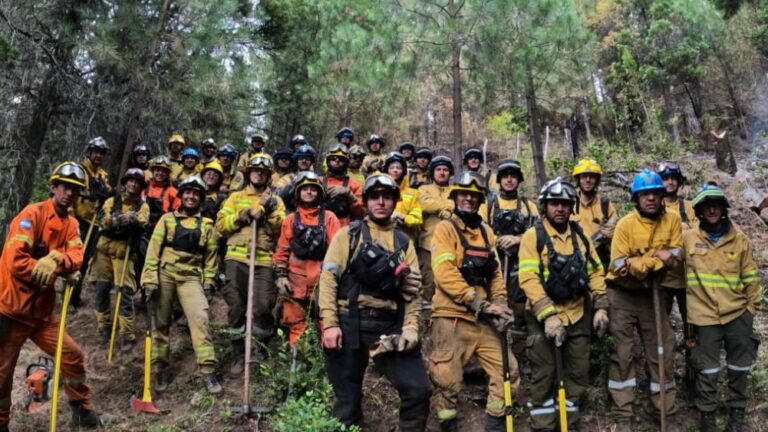 Bomberos cordobeses en Chubut